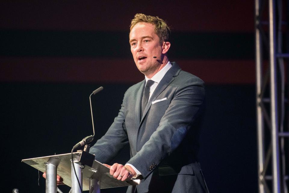 Sky Sports presenter Simon Thomas has thanked the mystery member of the armed forces who helped him after he collapsed suddenly at a railway station in Norwich 