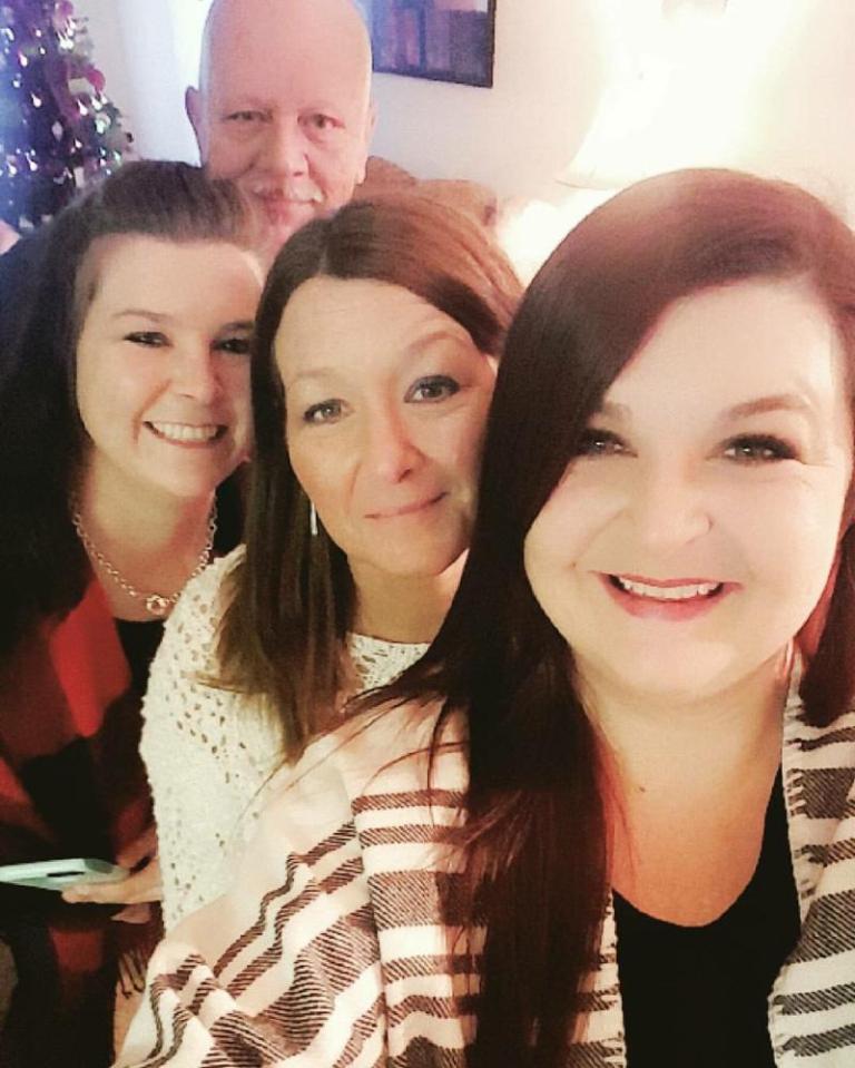  Jen with sister Stephanie, mum Phyllis and her uncle Phil last December