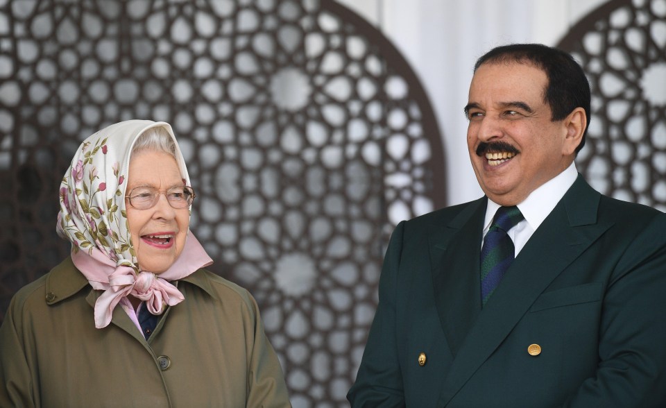 The Queen watched the Endurance event alongside the 67-year-old King of Bahrain