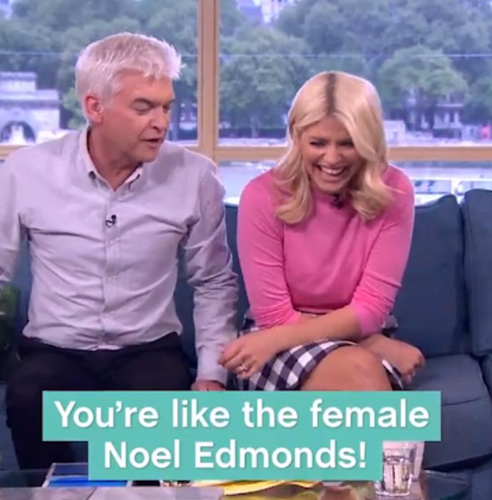  He then compared her to Noel Edmonds