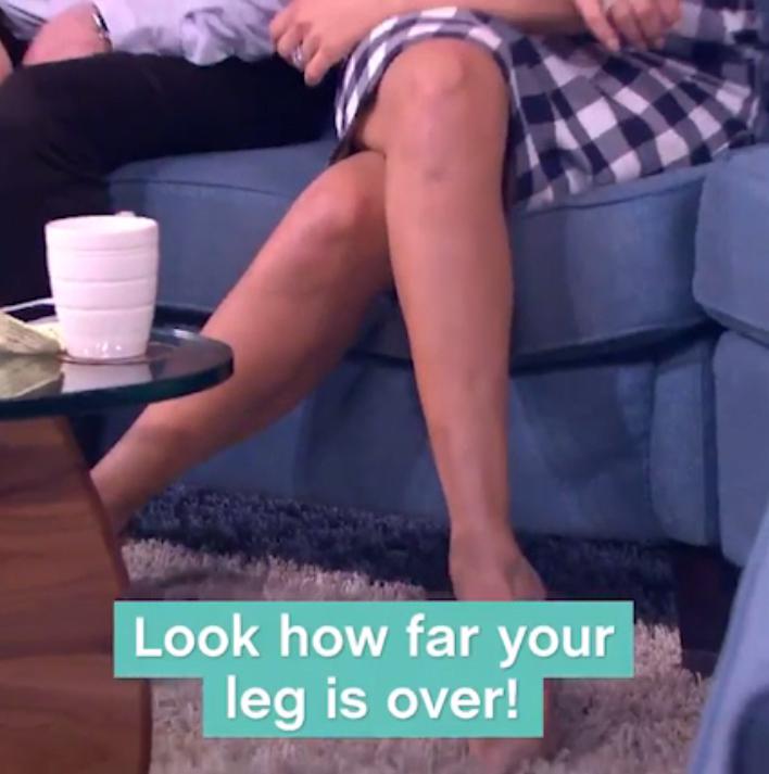  How far over Holly's leg was is what got Phil started