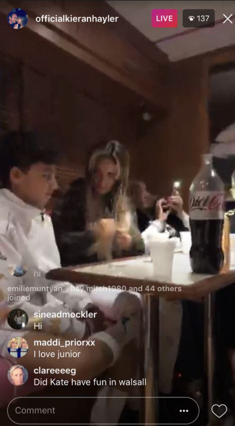  The Instagram Live video appeared on Saturday night as the family travelled together