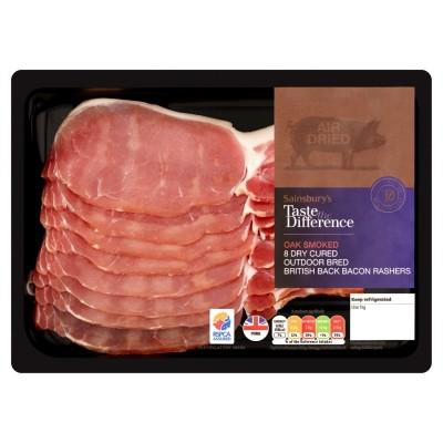  Taste the Difference bacon is priced differently between the fresh meat counter and the packed meat aisle