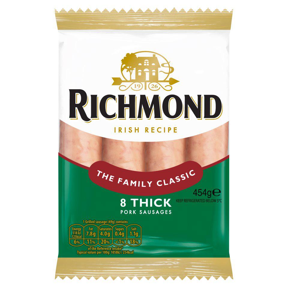  Tesco's prices on Richmond sausages vary depending on where they're sold