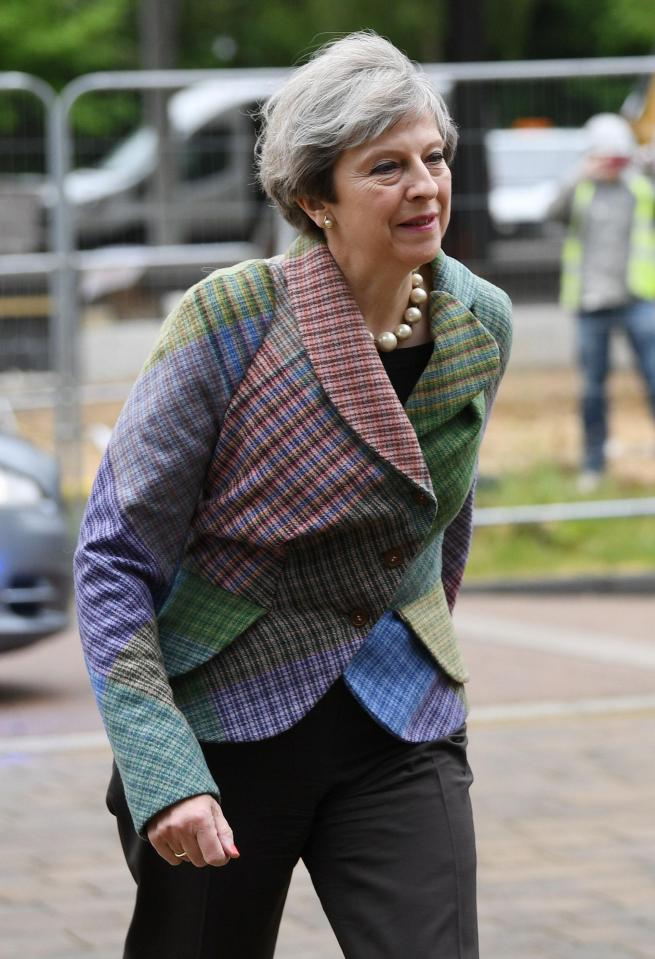 Theresa May, dressed in a tartan Vivenne Westwood number, refused to pledge to save all the pensioners' perks during an interview with Robert Peston on ITV News