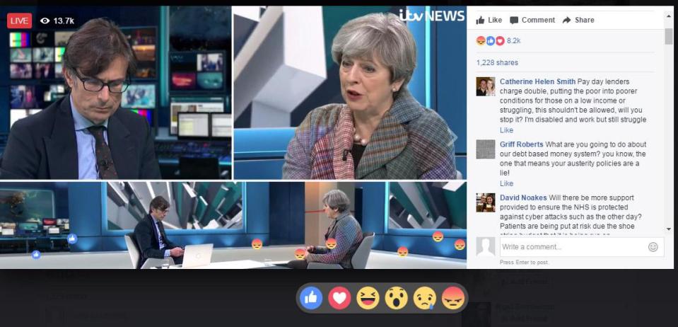 The PM faced a grilling on Facebook Live interview with ITV 