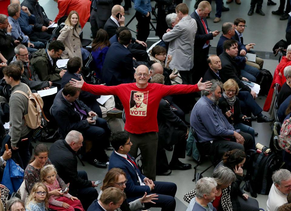  Fans of the divisive Labour leader turned out to the manifesto launch