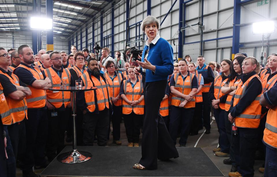  But at the visit to Screw Fix in Stoke she was asked if she was worried Jeremy Corbyn would will screw or fix the economy