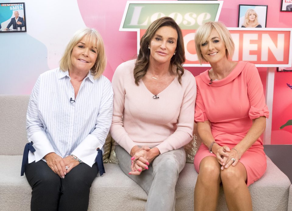  Caitlyn, centre, on Loose Women back in 2017 with Linda Robson, left, and Sun columnist Jane Moore