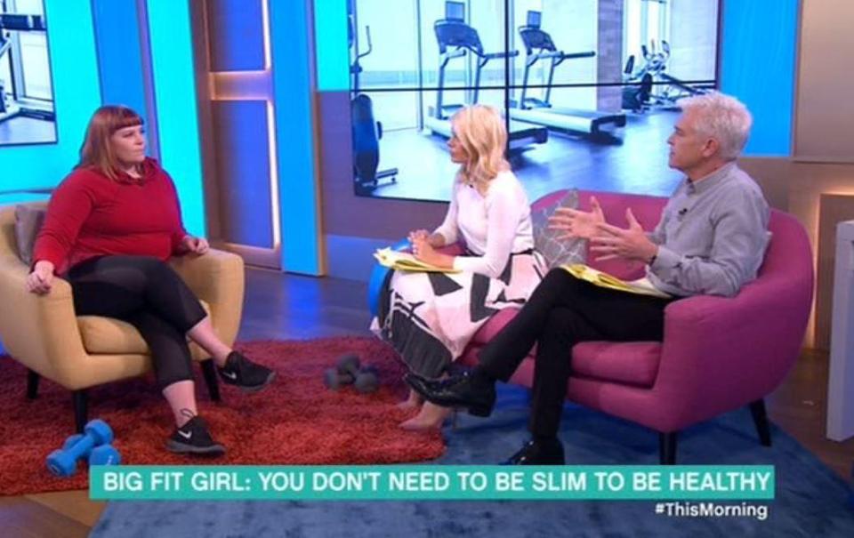  Plus-size fitness trainer Louise Green appears on This Morning