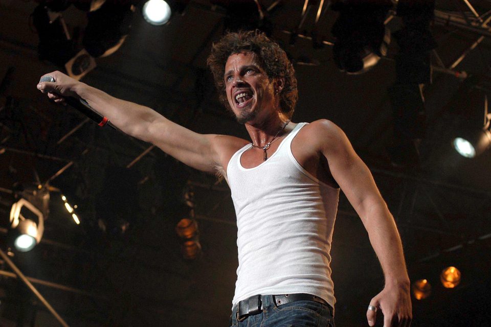  Cornell performs with Audioslave in Rome in 2003