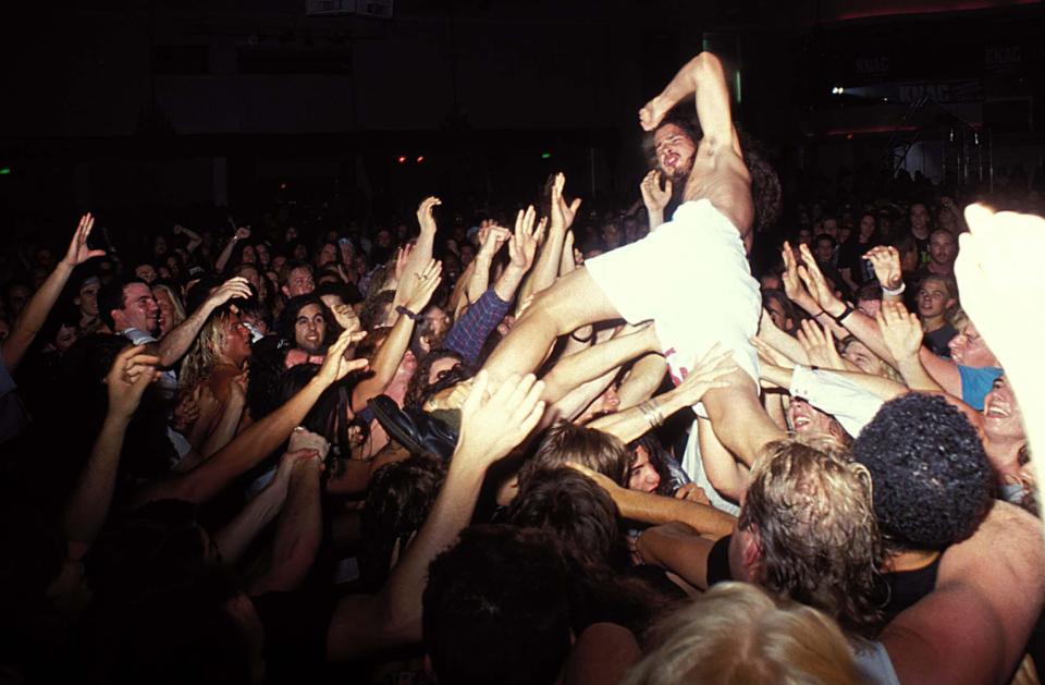  Passionate Cornell leaps into the crowd during the RIP! Magazine Party in Hollywood, California