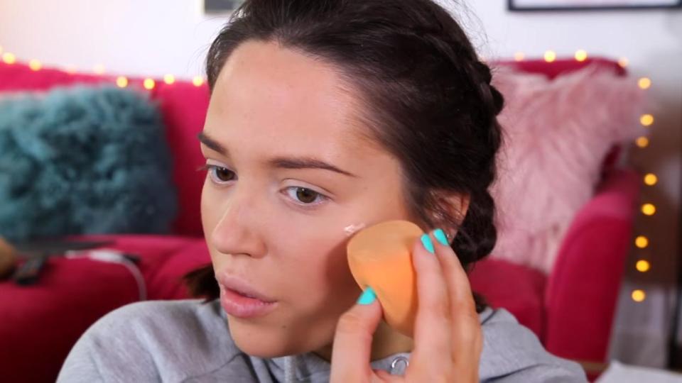  The first makeup item Gabs tried out was the high-street retailer's foundation product