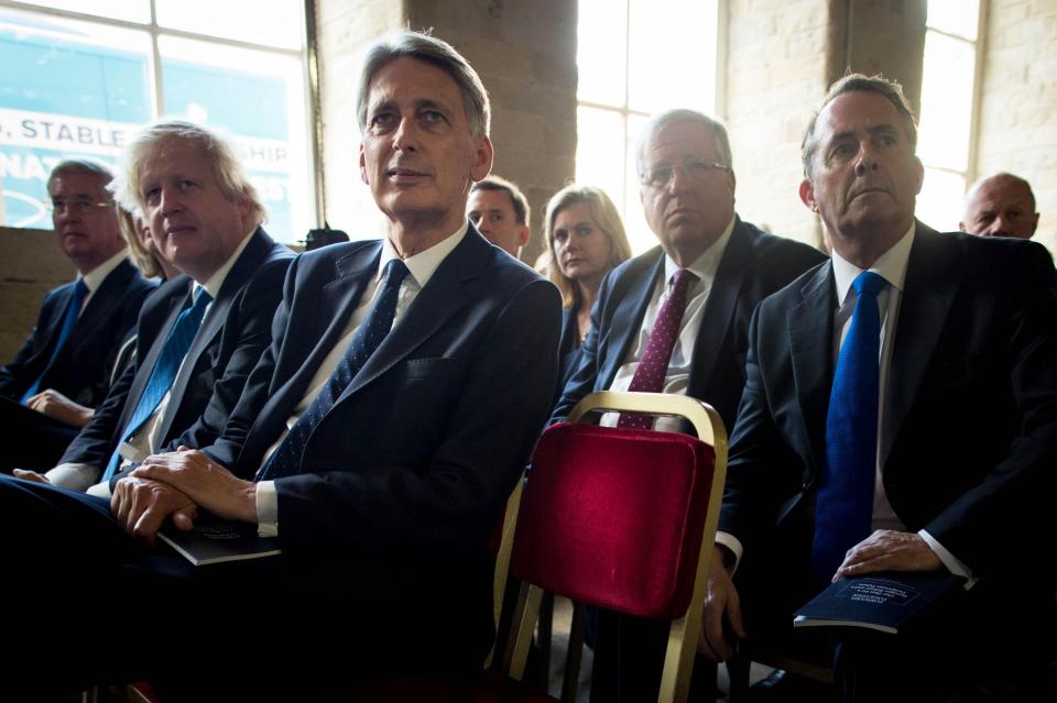 Cabinet ministers sitting in the audience at the manifesto launch event