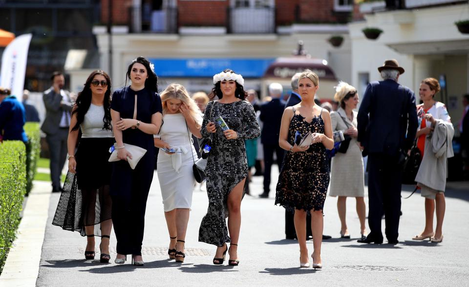  Glamorous racegoers dressed up in their finest for day two of Dante Festival in York