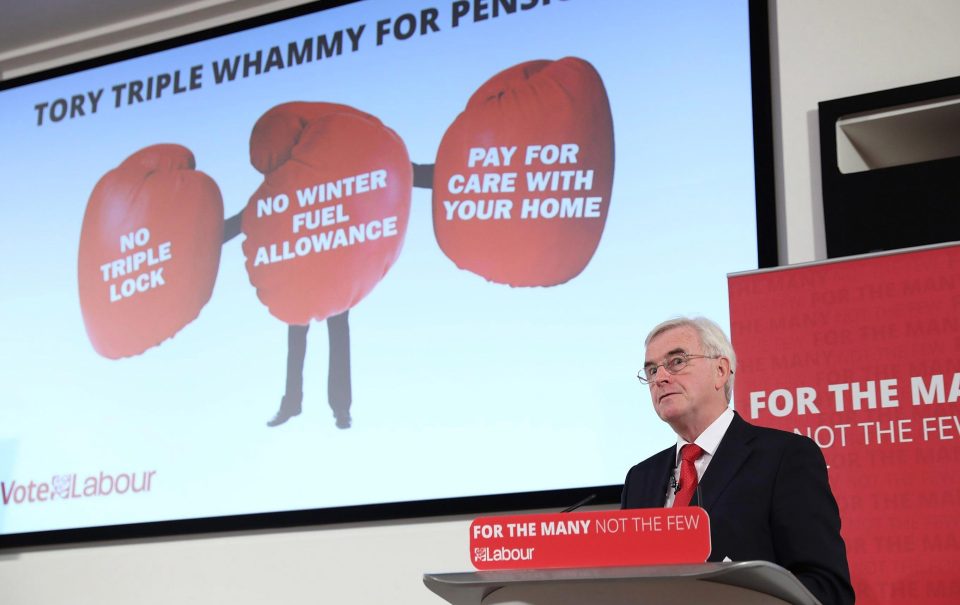  The Shadow Chancellor was speaking at a press conference in London