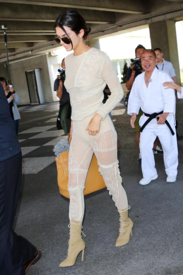  One man was delighted to see Kendall Jenner arriving in France