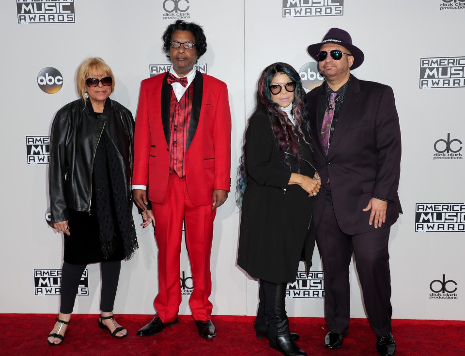  Tyka Nelson (second right) and some of Prince's family at the American Music Awards