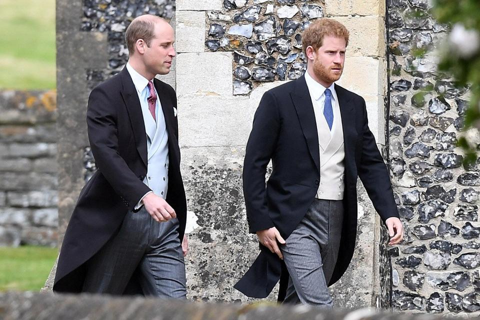  Princes William and Harry arrived at the church together to watch Kate's sister Pippa wed her millionaire fiance