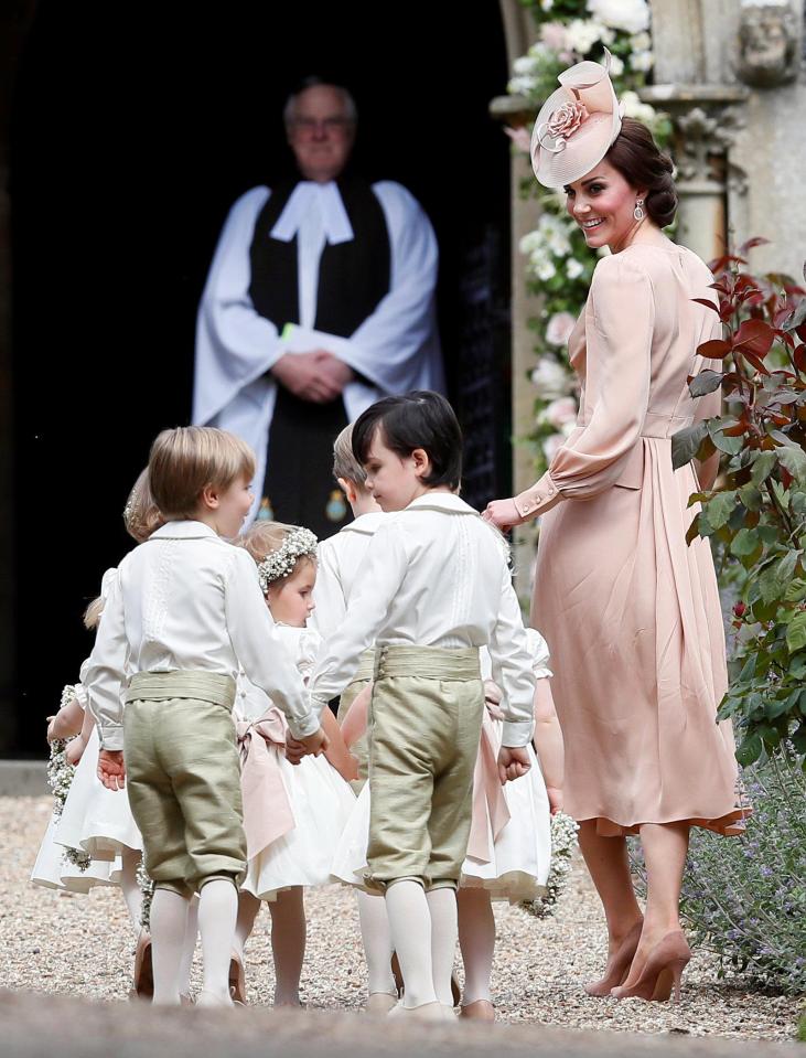  Prince George and Princess Charlotte joined the other young page boys and bridesmaids