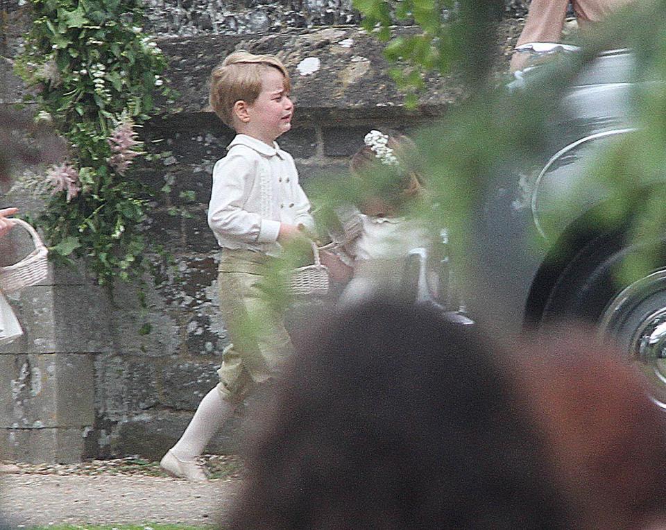  Prince George was left in tears following his aunt Pippa Middleton's wedding today