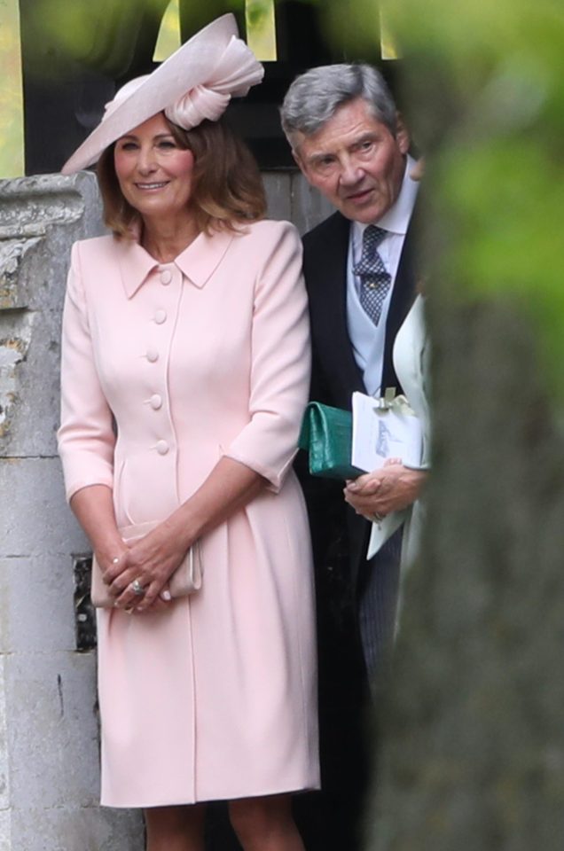  Proud parents Carole and Michael Middleton at their daughter's wedding