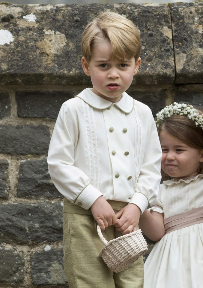  Prince George and Princess Charlotte looked adorable in their wedding outfits