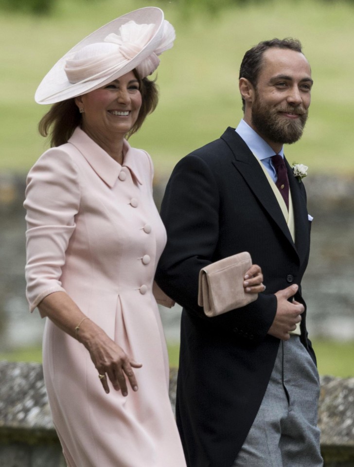 Carole Middleton, pictured with son James, is said to have alerted neighbours days before the wedding and apologised for any inconvenience caused by the big day