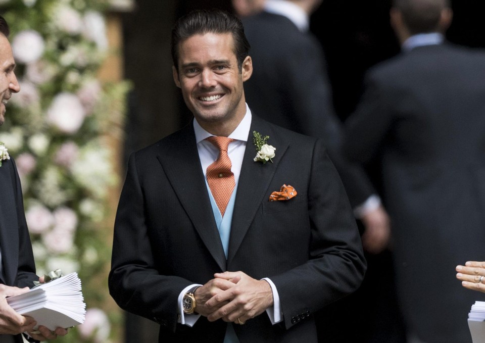 Spencer Matthews, the younger brother of groom James, is said to have made a speech at the afternoon drinks reception