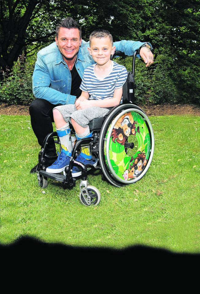  Harry with Glenn, who pledged to cover the the rest of the money for the operation after an initial donation of £5,000