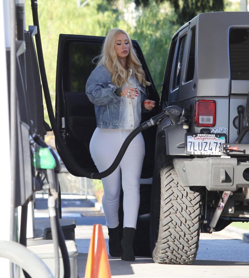  Iggy appeared in her own world at the petrol pump