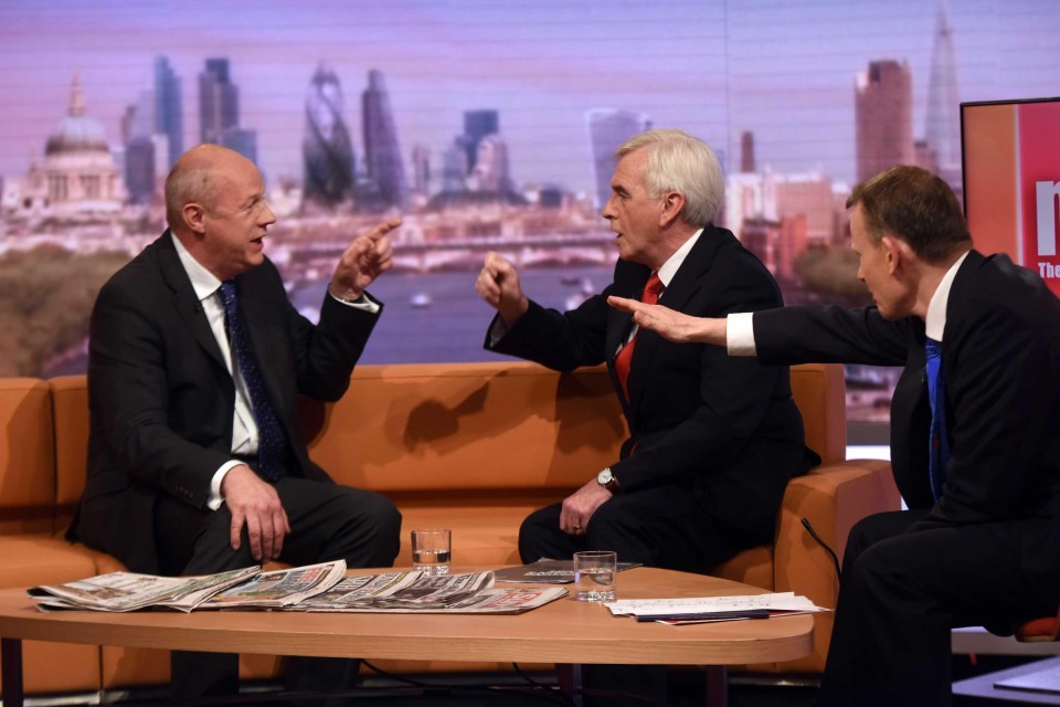 Damian Green and John McDonnell traded blows on The Andrew Marr Show yesterday