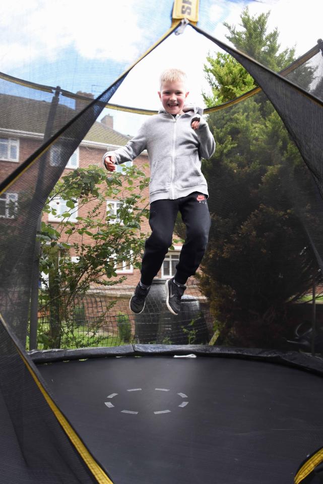  Eight-year-old Wojciech was left in tears after council chiefs banned the trampoline from his garden