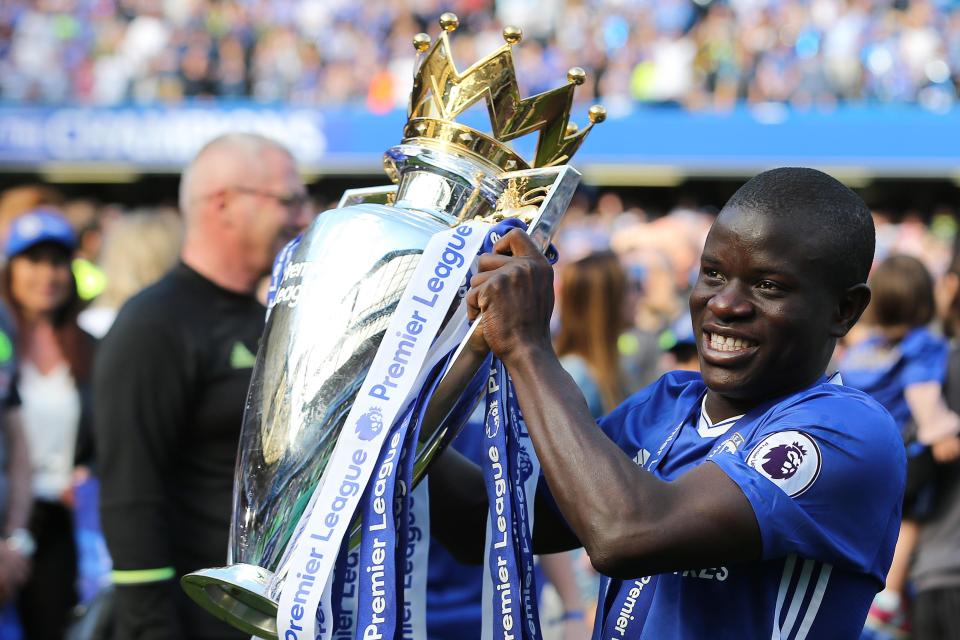 Kante has won two Premier League titles in successive seasons with Leicester and Chelsea