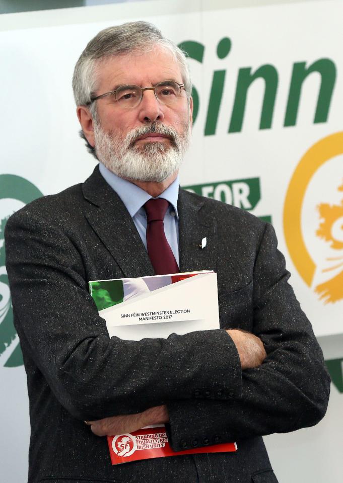  Sinn Fein's Gerry Adams said Mr Corbyn was on the 'right side of history'