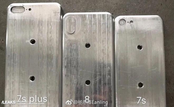  It's claimed this picture shows three model of iPhone, with the 8 in the middle