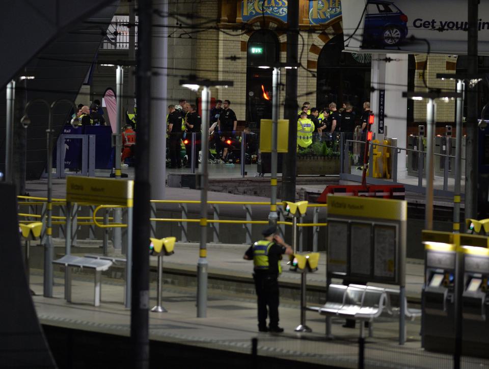 Manchester's Victoria station was evacuated and all trains stopped