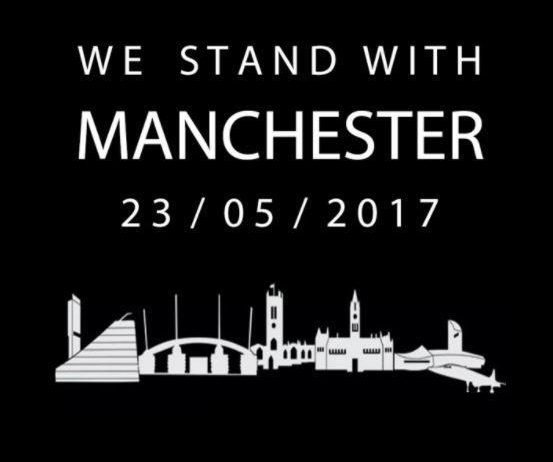  We Stand With Manchester image which is being shared in support after the Manchester terror attack