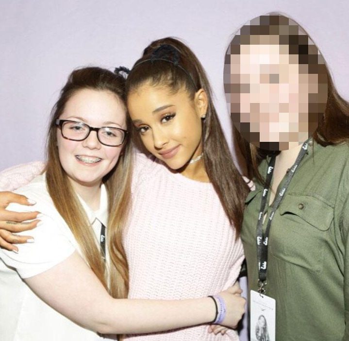 The young girl was pictured with Ariana Grande almost two years ago