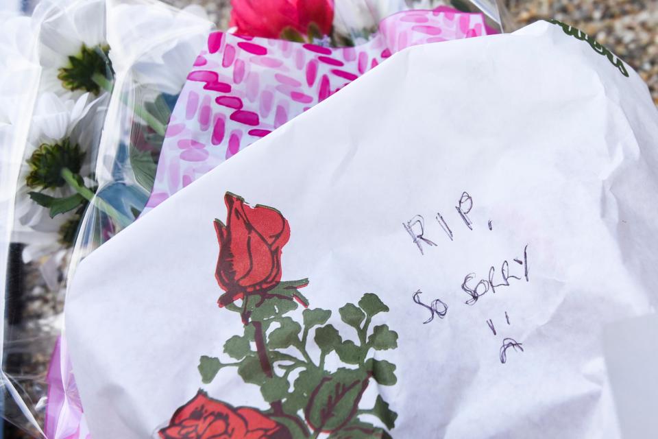  Tributes have been left at the scene by shocked fans just hours after the terror attack