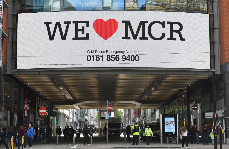  The defiant sign was displayed over a street in the city in the wake of last night's attack