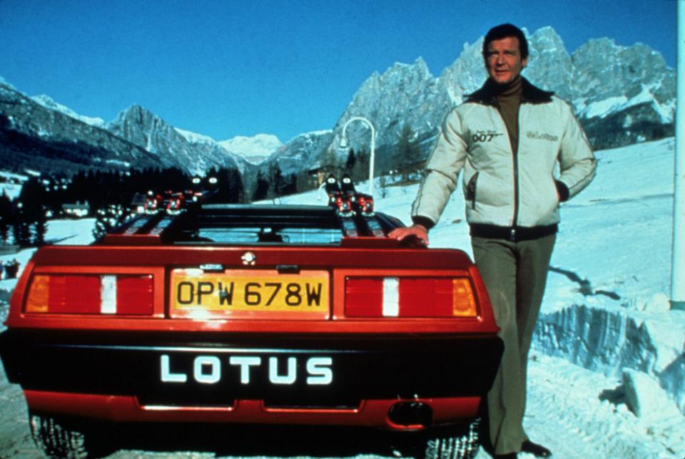  Moore's Bond would trade in the Aston Martin DB5 made famous by Connery for a Lotus