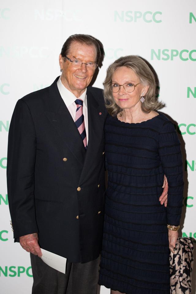  Sir Roger Moore pictured here with his wife Kristina in 2014