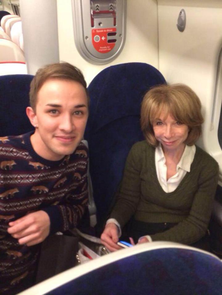  The Corrie-mad social media lover shared a snap of him with Helen Worth, who plays Gail Platt