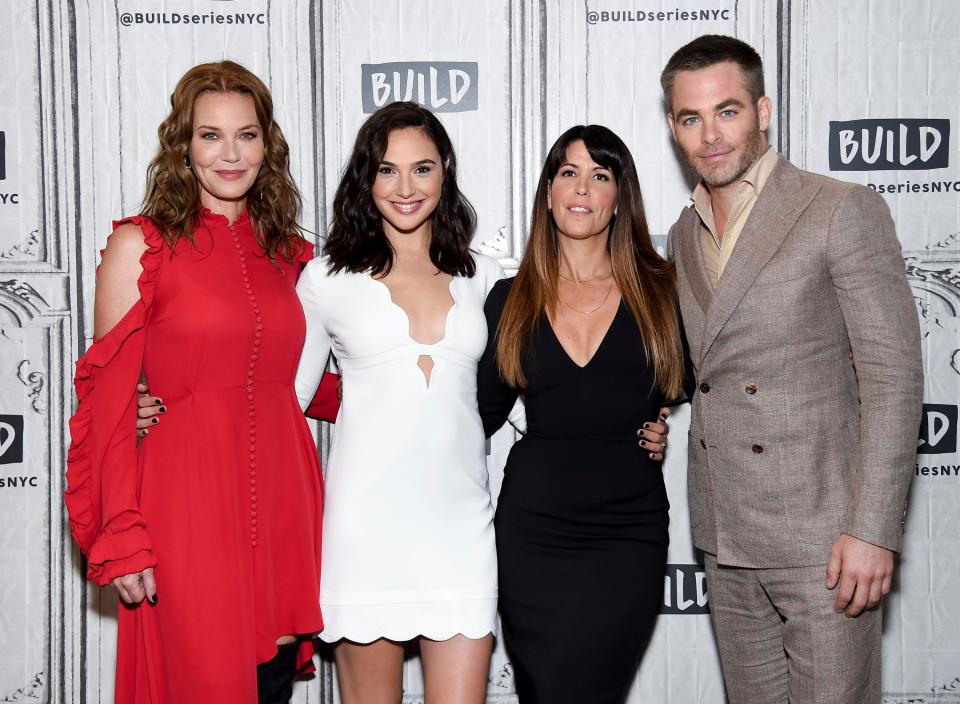  The Dane was joined by Gal Godot, director Patty Jenkins and actor Chris Pine