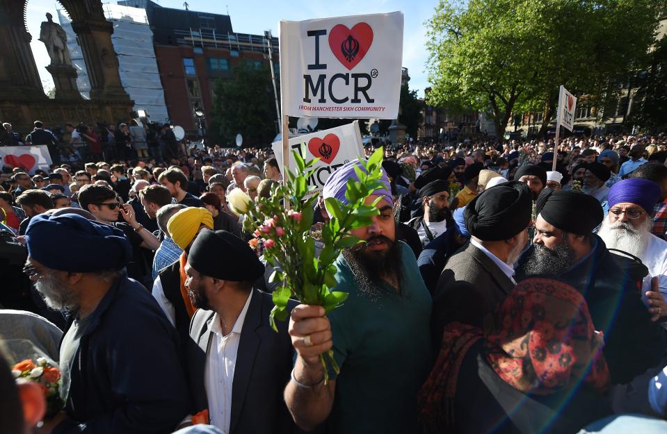  The people of Manchester come together to pay tribute to those killed in the bombing