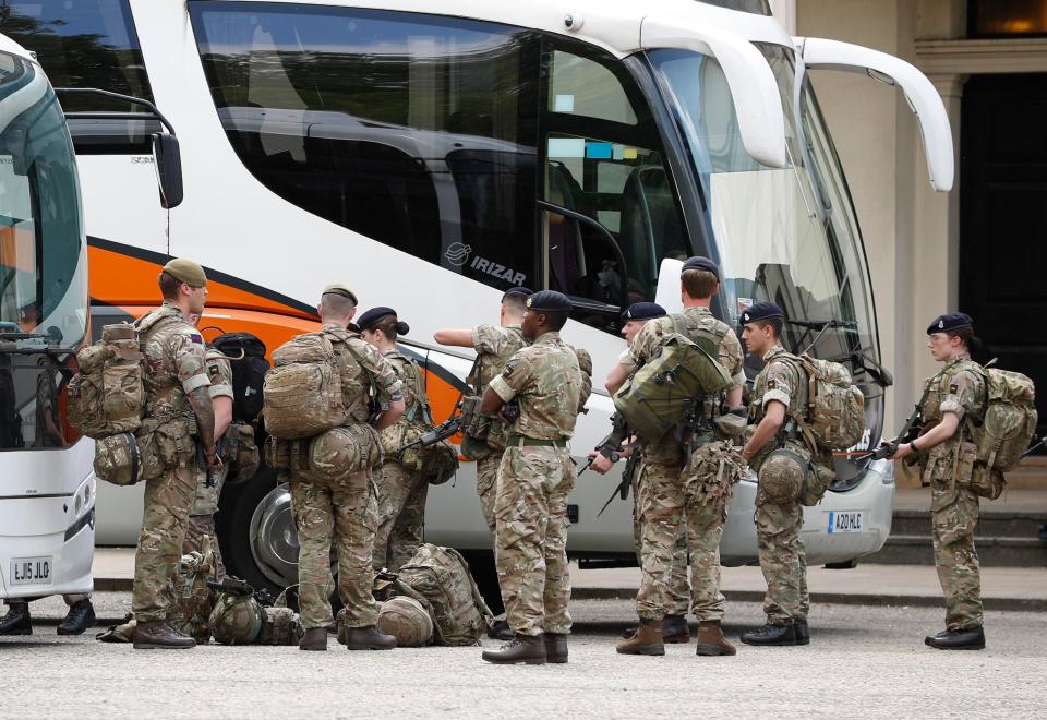  Soldiers are being deployed around the capital to help patrol the streets