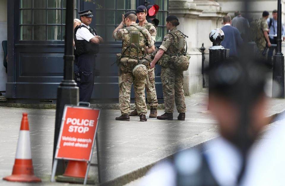  Soldiers have been deployed to the streets of Britain in response to the terror attack on Monday evening