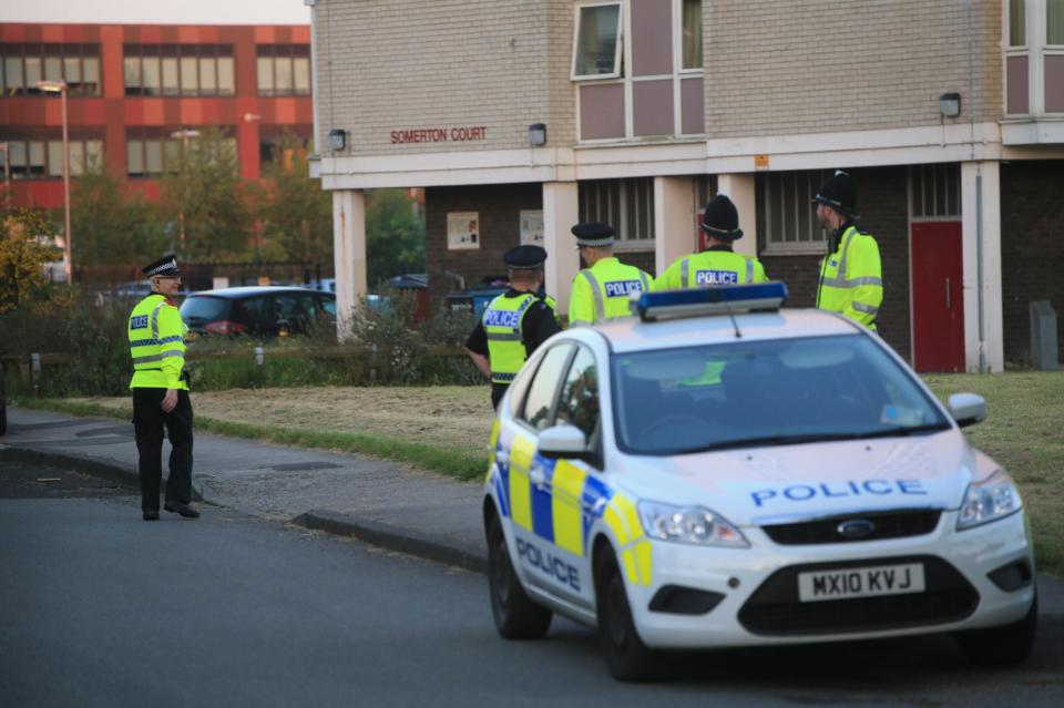 A woman was arrested tonight in connection with a raid in Blackley