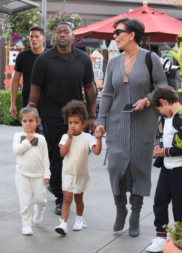  Kris Jenner has been left looking after the kids